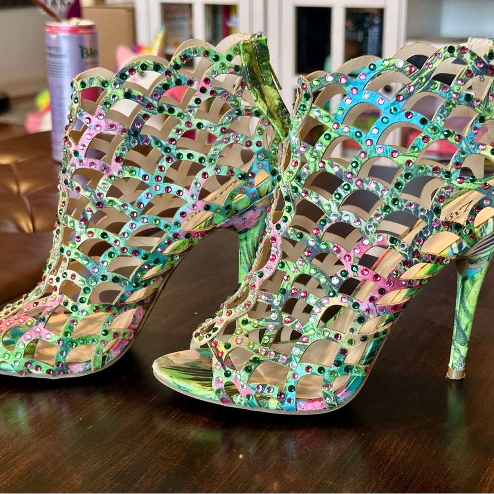 Colorful Women's Cutout Heels
